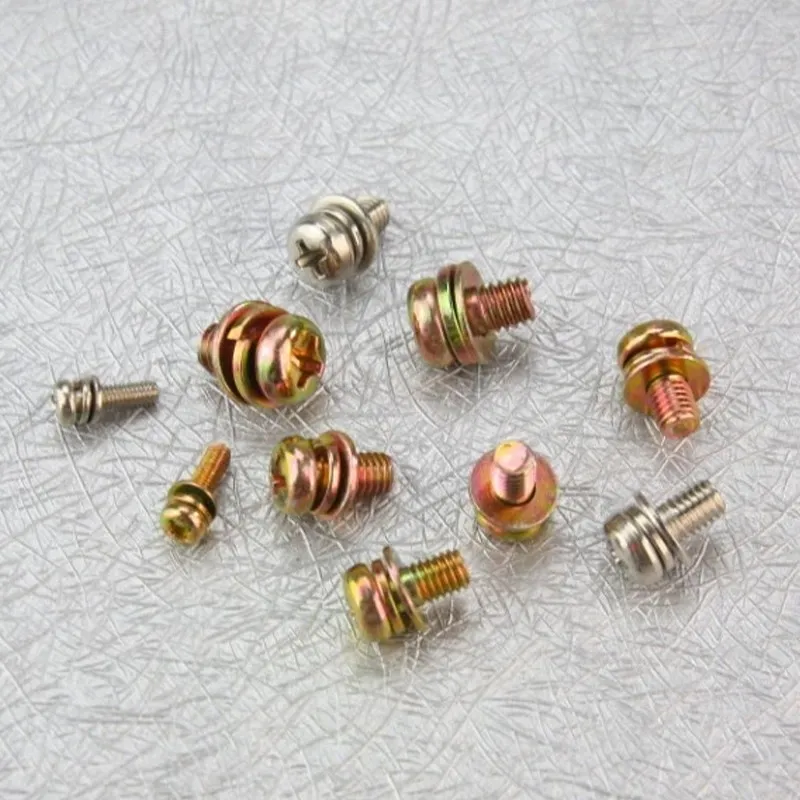 Phillips Pan Head SEMS Machine Screw Flat & Split Lock Washers